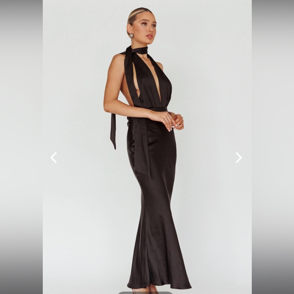 Plunge neck gown